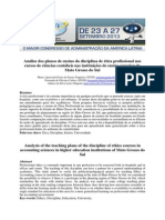Análise dos planos de ensino da disciplina de ética profissional nos cursos de ciências contábeis nas instituições de ensino superior do Mato Grosso do Sul