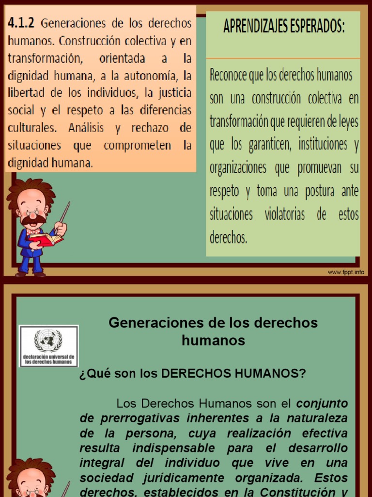 Definición y Generaciones de Derechos Humanos | PDF | Derechos ...