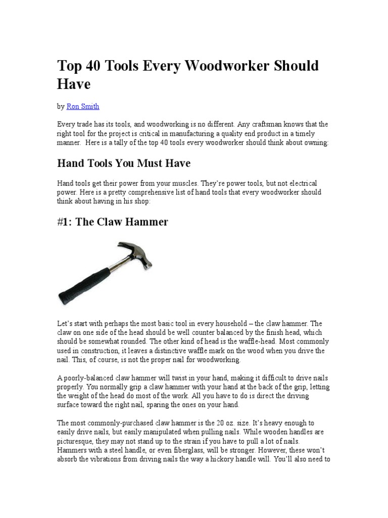 Top 40 Tools Every Woodworker Should Have | Drill | Tools