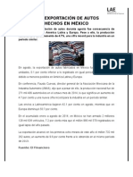 Reporte 2-Cae Exportación de Autos Hechos en México