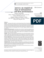 B2B ECommerce an Empirical Investigation of Information Exchange and Firm Performance