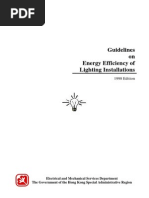 Guidelines On Energy Efficiency of Lighting 1998