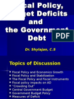 Fiscal Policy, Budget Deficits and Government Debt-IX