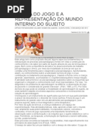 Artigo a Hora Do Jogo e a Representação Do Mundo Interno Do Sujeito