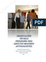 Orientación Técnica Programa Adultos Mayores Autovalentes Chile