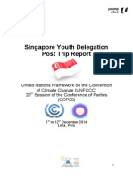 Singapore Youth Delegation To COP20 Report