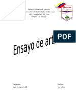 Ensayo de Artistica