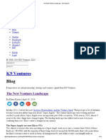 The New Venture Landscape - K9 Ventures