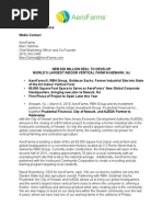 Download  AeroFarms New Corporate Farm HQ PressRelease by Henry Gordon-Smith SN258219686 doc pdf