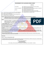 Checklist for Alien Employment Certificate