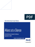 Allianz at A Glance: Oliver Schmidt, Head of Investor Relations