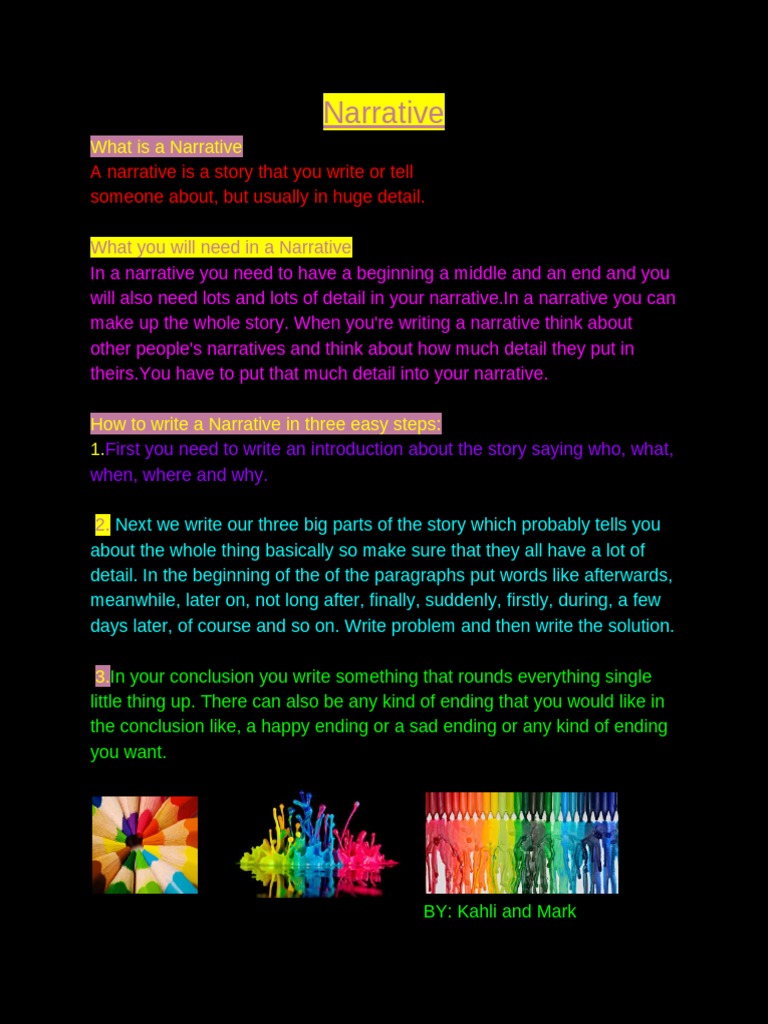 How to Write a Detailed Narrative | PDF | Career & Growth | General Fiction