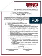 Convocatoria al Primer Consejo Estatal Extraordinario