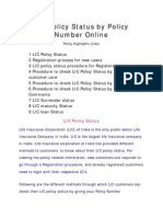 LIC Policy Status by Policy Number Online