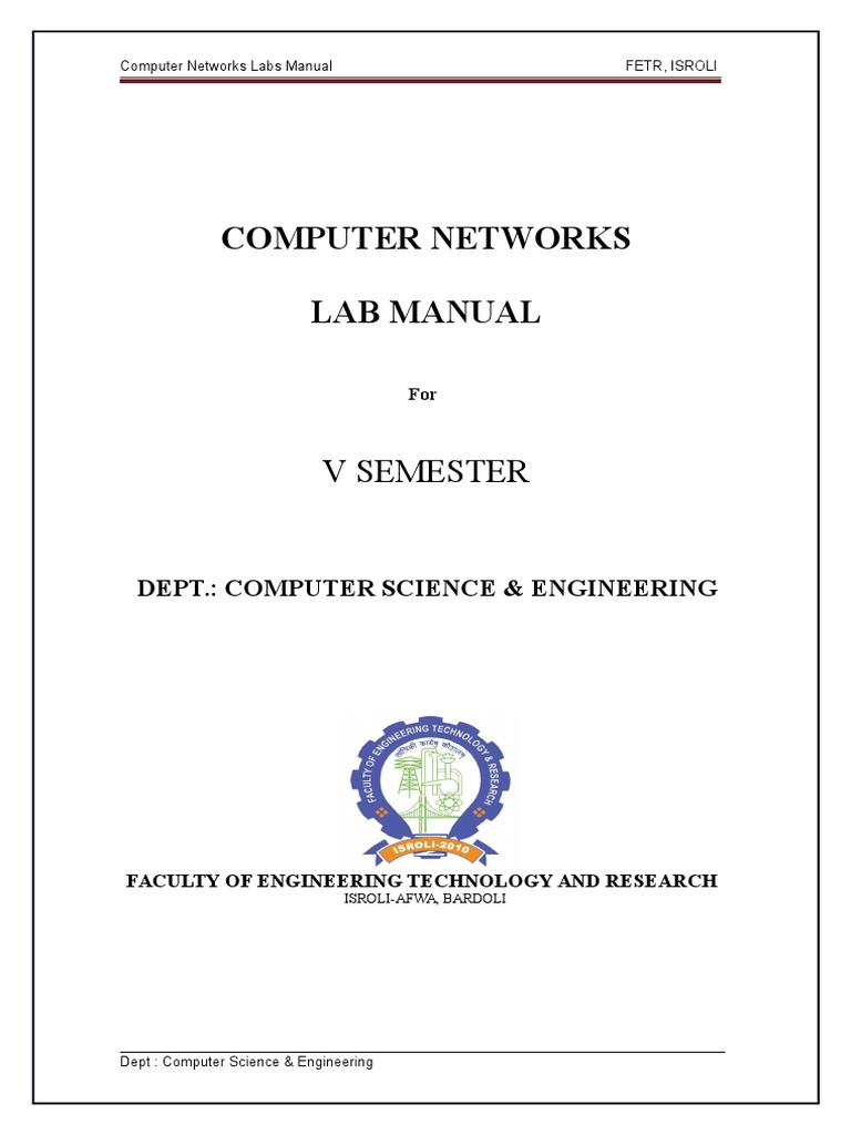 Computer Networks Lab Manual V Semester Download Free PDF