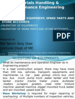 MD - Tanvir Ibny Gias Lecturer, Dept of ME.: Inventories of Equipment, Spare Parts and Store Accounts