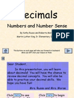 Decimals: Numbers and Number Sense