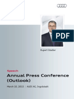 Rupert Stadler - Annual Press Conference 2015