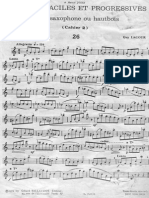 Guy Lacour - 50 Etudes Faciles Et Progressives Pour Saxophone Ou Hautbois (Cahier 2)