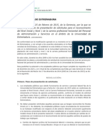 Se Abre El Plazo de Solicitud de La Carrera Profesional Del PAS de La UEx