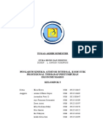 Pengaruh Kinerja Auditor Internal, Kode Etik Profesional Terhadap Pertumbuhan