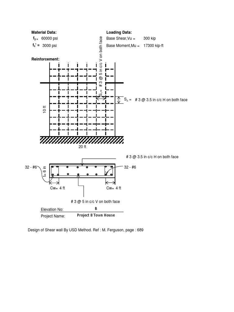 Shear Wall Design Detail | PDF