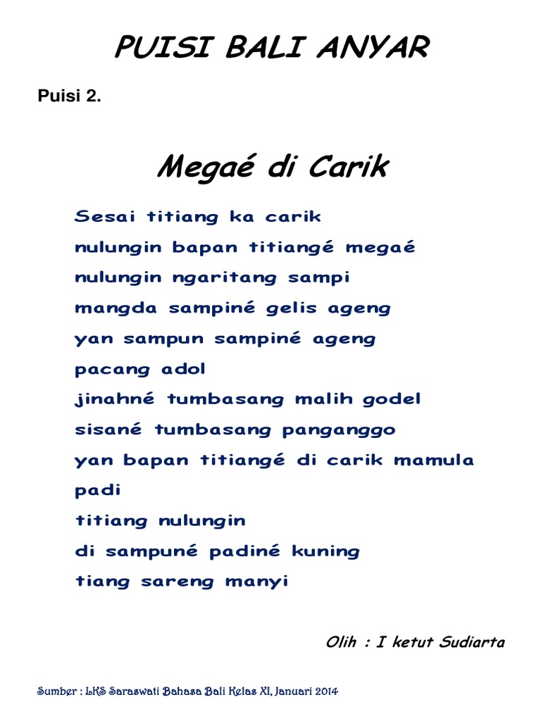 Puisi Bali Anyar 2