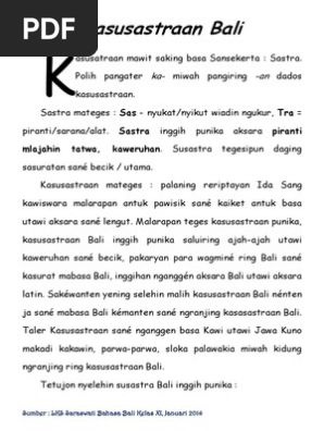 Kesusastraan Bali