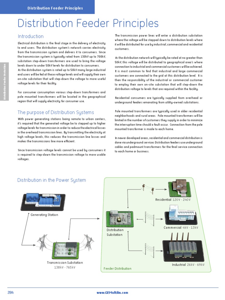 Distribution Feeder Principles | PDF | Electrical Substation | Electric ...