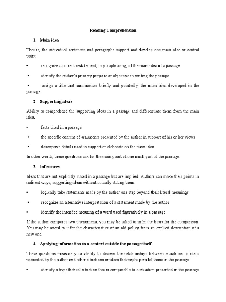 Mastering Reading Comprehension Skills | PDF | Reading Comprehension ...