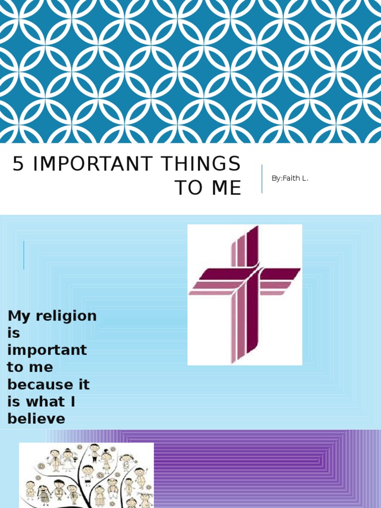 5 Important Things To Me | PDF