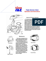 Triple Service Valve: Operation and Instructions