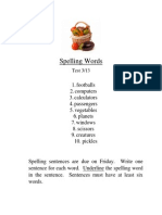 Spelling Words 3-13