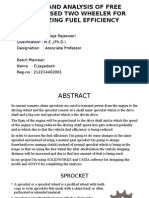 Design and Analysis of Free Wheel Based Two Wheeler For Maximizing Fuel Efficiency