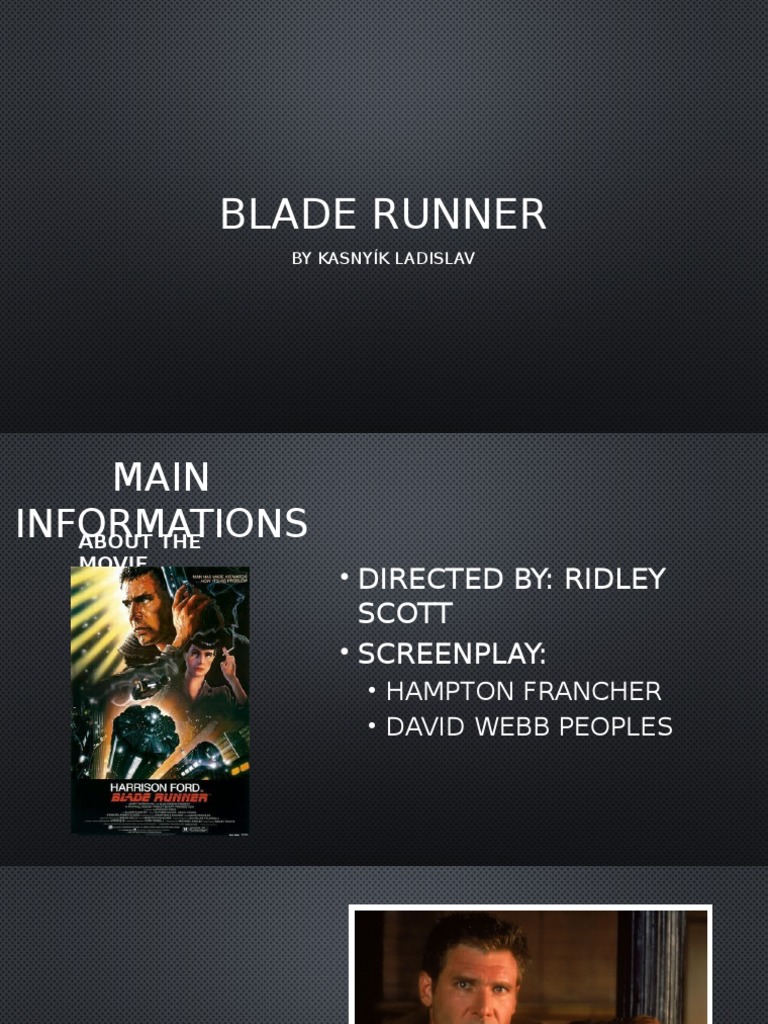 Blade Runner Presentation Pdf