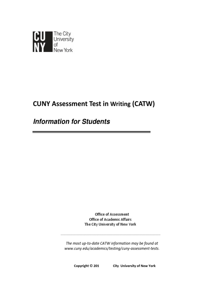 CUNY Assessment Test in Writing | PDF | Sat | Verb