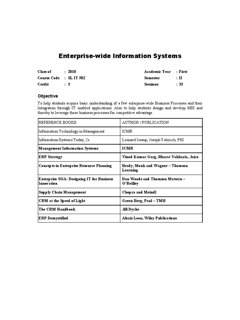 Understanding Enterprise-Wide Systems | PDF | Enterprise Resource ...