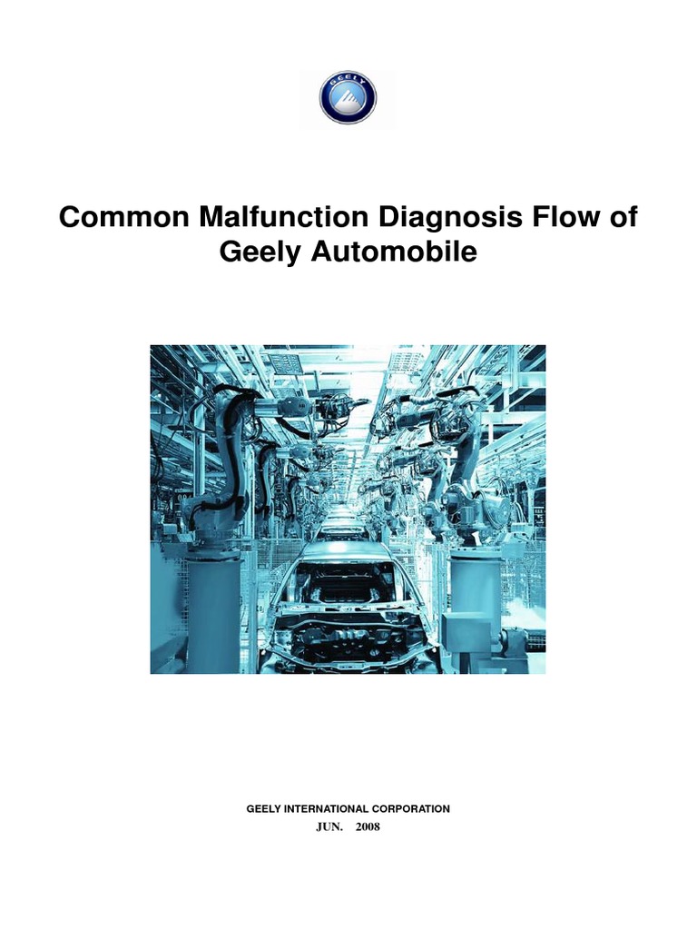 Common Malfunctions of Geely MK PDF Ignition System Fuel Injection
