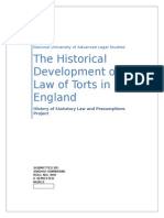 Development of Law of Torts in England