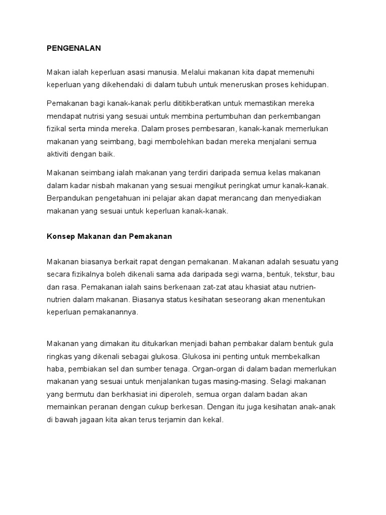 Pengenalan Makanan Seimbang Pdf