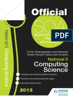 SQA National 5 Computing Science Specimen Papers 2013 9781471802034 RE