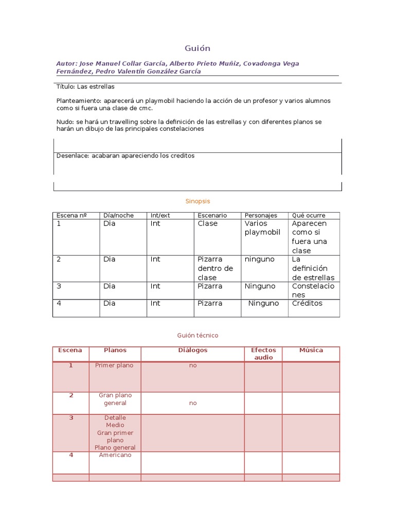 Guion | PDF | Artes del Lenguaje y Comunicación