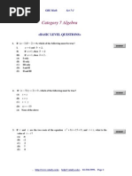 Category 7 Algebra