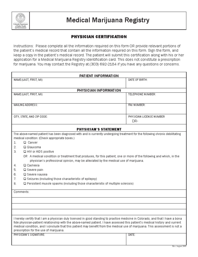 Physician Certification | PDF | Medical Cannabis | Cannabis (Drug)