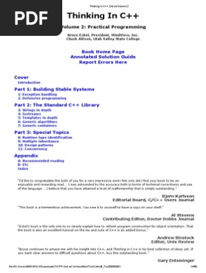 Thinking in C++ 2nd Ed Volume 2 | PDF | Inheritance (Object