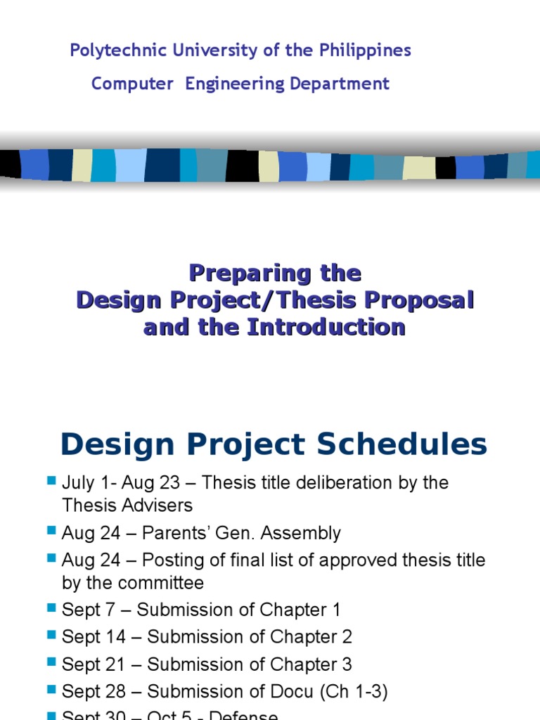 Design Project Thesis Proposal Guide | PDF | Experiment | Educational ...