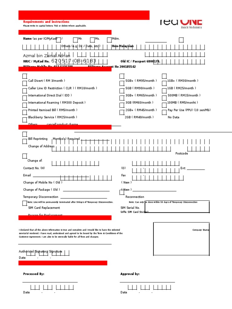 Mobile Service Requisition Form | PDF