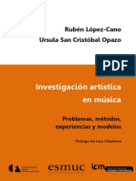 RUBEN LOPEZ CANO- Investigacion Artistica en Musica