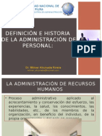 Definición e Historia de La Administración de Personal