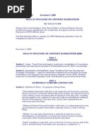 A.m. No. 00-8-10-Sc December 2, 2008 Rules of Procedure on Corporate Rehabilitation